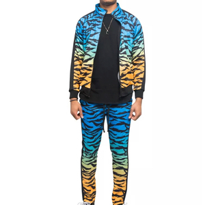 Vintage <b>Retro</b> Solid Hooded Two Piece Set Cropped Tiger Print T Shirt Baggy Wide Leg Sweatpants Streetwear Women <b>Tracksuit</b> - Product Image 5
