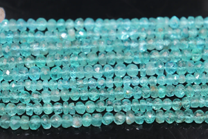 Cuentas de rondelle facetadas de apatita natural de 4-5MM con 13 pulgadas de longitud para la fabricación de joyas - Product Image 3