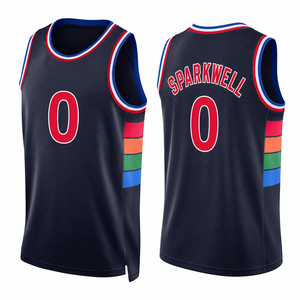 เสื้อบาสเก็ตบอลผู้ชาย Sparkwell เบอร์ 0 แบบไม่มีแขน ผ้าตาข่าย พิมพ์ลายแบบ Sublimated ระบายอากาศได้ดี ทรงสปอร์ต สำหรับผู้ใหญ่ ใส่ได้ทุกฤดู - Product Image 1