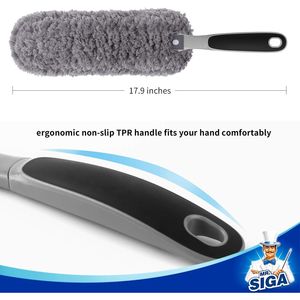 ผ้าปัดฝุ่นไมโครไฟเบอร์สีเทา ซักได้ ไม่เป็นขุย สำหรับทำความสะอาดบ้าน - Product Image 2