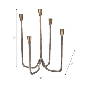 <b>Hammered</b> Metal Candle <b>Holder</b> Set – Decorative Iron candle Stand for Home Decor <b>Hammered</b> Taper <b>holder</b> Candle Pillar Brass Candle - Product Image 4