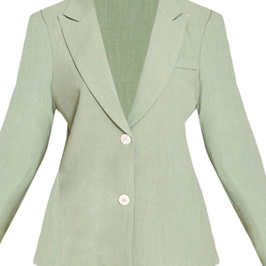 Blazer Vert Menthe Sur Mesure pour Femme, Veste de Travail Décontractée à Bouton Unique, Costume Élégant pour Dames, Manteaux de Mode, Vente en Gros OEM ODM - Product Image 6
