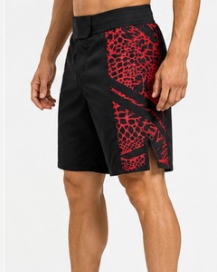 Unisex MMA Boxing <b>Shorts</b> Quick Dry Shrink-Proof Front Logo 100% Polyester Fitted High Quality Customizable 240g <b>Grappling</b> <b>Shorts</b> - Product Image 3