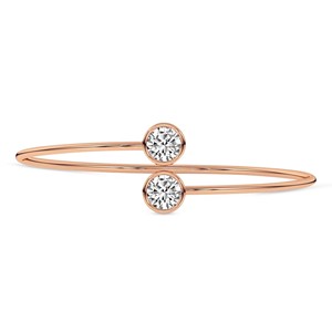 Brazalete Cleo Flexi de Oro Rosa de 14 Quilates con Diamantes de Laboratorio (1 Ct.) Tw. Suministro de Joyería de Compromiso y Boda Certificada y a la Moda al por Mayor - Product Image 3