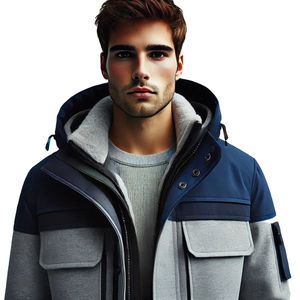 Service OEM, vêtements d'hiver pour hommes, parka d'hiver, veste coupe-vent rembourrée, imperméable, logo personnalisé, parka pour hommes en grandes tailles - Product Image 4