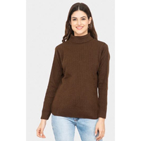 Robe pull élégante décontractée à col montant épais avec fermeture éclair, en maille premium, du fabricant indien, prix de gros