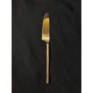 Stainless Steel Gold PVD coated <b>Flatware</b> Set of 4 Cutlery Spoon Fork Knife Hammered Handle Perfect Wedding Rental Cutlery - Product Image 4