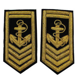 Badges en fil d'or OEM faits à la main, brodés, pour uniforme - Product Image 3