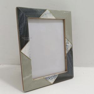 Marco de fotos con incrustaciones de resina con diseño de leopardo hecho a mano, madera con aspecto Natural, marco de fotos de fundición de resina hecho a mano en la India - Product Image 5