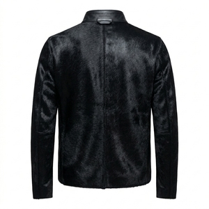 Chaqueta de Cuero de Pelo de Vaca para Hombre, de Lujo, Personalizada, al por Mayor, Ajustada, de Piel Auténtica, Estilo Bomber, Abrigo de Invierno, Fabricante B2B, Marca Privada - Product Image 2