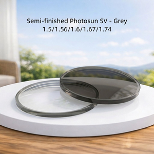 เลนส์เปล่าแบบกึ่งสำเร็จรูปชนิดมองเห็นได้ทางเดียว SFSV 1.74 ทรงกลม โฟโตโครมิก โฟโตซัน สีเทา-น้ำตาล ไม่เคลือบผิว UC - Product Image 2