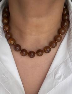 Handmade Botanical <b>Resin</b> Women's Beaded Necklace with Natural Beauty and Modern Appeal for Party Occasions - Product Image 2