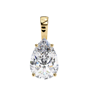 Pendentif en diamant taille poire or rose certifié IGI, plaqué or, bijoux tendance minimalistes pour femmes, à porter au quotidien - Product Image 4