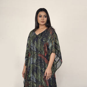 Caftán de Chifón Estampado para Mujer, Vestido Caftán Árabe de Lujo con Corte Holgado, Moda Islámica Modesta, Vestido Largo para Fiesta - Product Image 3