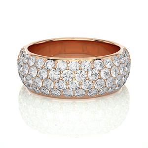 Bague en diamant cultivé en laboratoire certifiée IGI et pureté VVS, or 18 carats, diamant rond de 1,88 carat en 58 pierres de diamant - Product Image 1