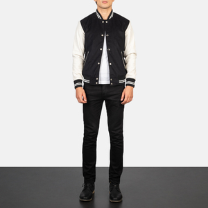 Varsity <b>Jacket</b> For <b>Men</b> Classic Baseball Style With Bold <b>Letter</b> Patches And Ribbed Cuffs Perfect <b>Jacket</b> - Product Image 5