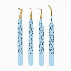 Golden Fiber <b>Tip</b> Volume Lash <b>Extension</b> Tweezers Stainless Steel Multi <b>Tips</b> Lash <b>Extension</b> Tweezers - Product Image 4
