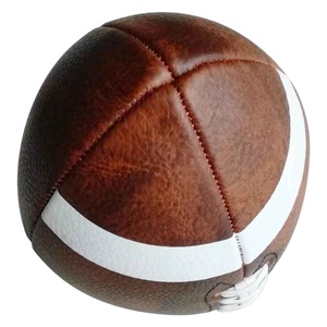 Ballon de football américain en cuir véritable de style rétro, cousu à la main, de qualité supérieure, promotionnel, vintage - Product Image 3