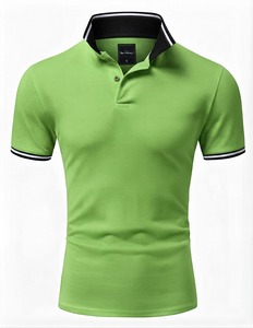 T-shirt Homme Manches Courtes Corail Couleur Unie 100% Coton Jersey Décontracté Respirant Tricoté Coupe Classique Style Urbain - Product Image 5
