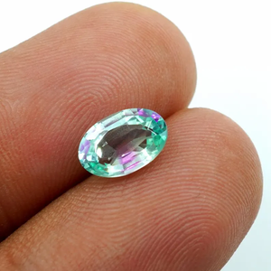 HAYAAT GEMS - Zafiro Ovalado de 2 Quilates, Cultivado en Laboratorio, Color Bio, Facetado, Piedra Preciosa Suelta (9x6x3.5mm) para Joyería - Product Image 1