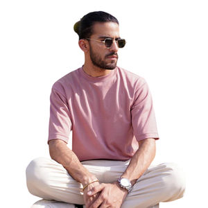 Camiseta Personalizada para Hombre, Estilo Ringer, Hombros Caídos, Cuello Redondo, Camiseta de Alta Calidad para Hombre - Product Image 2