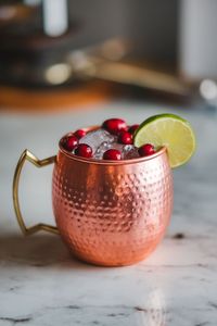 Copper Moscow mule mug <b>set</b> for refined celebration drink culture hammered finish metal cups durable reusable party mugs - Product Image 6