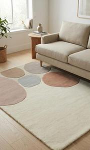 Alfombra Moderna de Lana Hecha a Mano, Antideslizante, con Diseño Abstracto, para Sala de Estar, Dormitorio, Decoración Contemporánea para el Hogar - Product Image 6