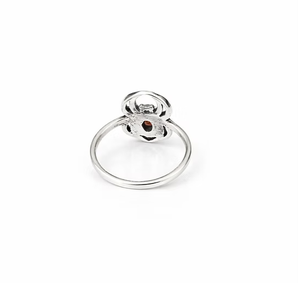 Unique Spider Designed <b>925</b> <b>Silver</b> <b>Ring</b> with Oval Red Garnet Gemstone Vintage Style Jewelry for Everyday & Any Occasion Wear - Product Image 2