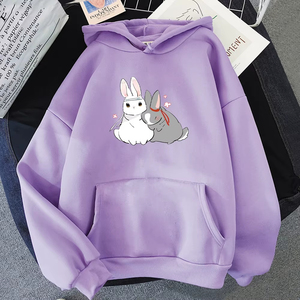 เสื้อฮู้ดผู้หญิงคุณภาพดีลายการ์ตูนน่ารัก สไตล์อนิเมะ  ลายโมเต้าจื่อซื่อ เดอะอันเทม  ลายเว่ยอว์เซียน ลานหวังจี  ลายกระต่าย - Product Image 2