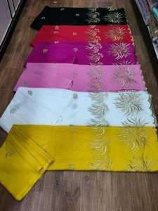 Toub Sudanés al por Mayor de Fábrica, Algodón Peinado de Alta Calidad, Tejido Voile, Bordado, Transpirable, Peso Medio, Tradicional - Product Image 6