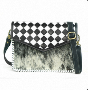 The Checkerboard Chic Cowhide <b>Mini</b> Crossbodycowhide <b>mini</b> crossbody checkerboard crossbody <b>bag</b> with premium design - Product Image 2