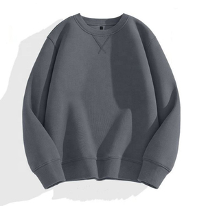 Sweat-shirt épais 100 % coton avec col rond en polaire pour l'hiver, pull unisexe oversize, vêtements streetwear, logo personnalisé - Product Image 5