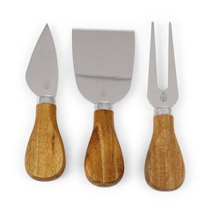 Ensemble de couteaux à fromage en acier inoxydable avec manches à motif de branche, outils à fromage en métal durables pour le contact alimentaire, lavage à la main uniquement - Product Image 5