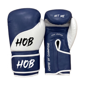 Guantes de Boxeo Personalizados HOB, Color Naranja y Blanco, Cuero PU, Equipo de Entrenamiento, Cierre de Velcro, Unisex - Product Image 4