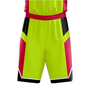 Neon Green Red Black Sleeveless Jersey Shorts Sublimation Transfer Print Quick Dry 100% Polyester Unisex Adult <b>Athletic</b> Custom - Product Image 5