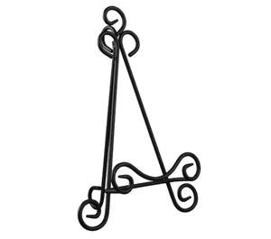 Exclusive Geometric Iron Scroll Easel <b>Stand</b> – Traditional Adjustable Tabletop Display Rack for Living Room Home Décor - Product Image 1