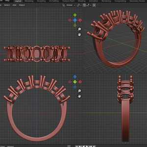 แบบจำลอง CAD: โมเดลออกแบบเครื่องประดับ 3 มิติ สำหรับเครื่องประดับฮิปฮอปและเครื่องประดับน้ำหนักเบา - Product Image 4