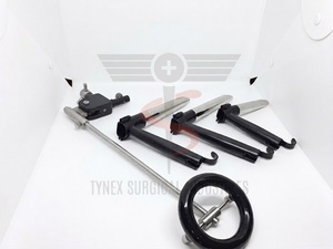 Ensemble de laryngoscopes auto-fixants avec système de support thoracique pour la laryngoscopie opératoire, instruments chirurgicaux ORL - Product Image 2