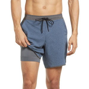 Unisex Blue Moisture Wicking Breathable Elastic Waist Shorts Solid Color Polyester Custom Team Logo <b>Athletic</b> Summer Wear - Product Image 1