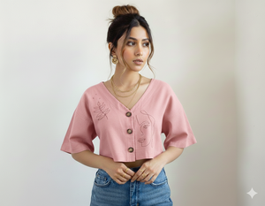 Camiseta sin mangas EHRI OEM Premium para mujer, 100% algodón tejido, cuello en V, con botones, forro frontal suave de Mulmul, transpirable, ecológica, informal - Product Image 6