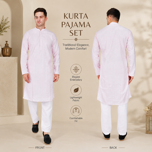 Designer Rayon <b>Kurta</b> Pajama Set|for <b>Men</b> Full Sleeve Sequined Embroidered Traditional Ethnic Groom Wear Regular Fit Festival Wear - Product Image 4