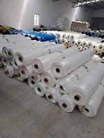 Rouleaux de bâche tissée verte, largeur 67 pouces, imperméable, pour usage agricole extérieur, tissu de poids moyen, style uni, en stock