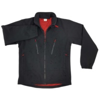 Veste Softshell Imperméable Homme Noir Rouge Col Montant Vêtement d'Extérieur Fabricant OEM Logo Personnalisé Haut de Gamme