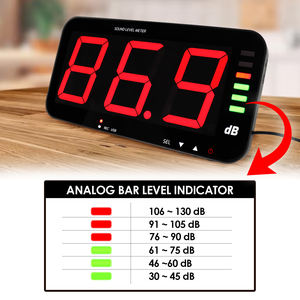 Medidor de Nivel de Sonido Digital con Pantalla HD de 13 Pulgadas, Medidor de Decibelios de 30-130dB, Registrador de Datos con Software para PC, Salida USB, Alarma Sonora y Luminosa - Product Image 5