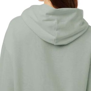 เสื้อสเวตเชิ้ตมีฮู้ดสีเขียวเซจสำหรับผู้หญิง ผ้าฝ้ายผสม แขนยาว ทรงหลวม น้ำหนักเบา แฟชั่นลำลอง เสื้อผ้าสำหรับทุกวัน - Product Image 4