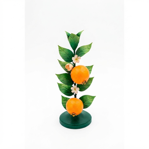 Support à bougie en laiton antique en forme de poirier avec feuilles et fleurs, décoration pour la maison, mariage, fêtes, support à bougie en fer - Product Image 5