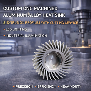 Perfiles de Extrusión de Disipador de Calor de Aleación de Aluminio Mecanizado por CNC Personalizado con Servicio de Corte para Iluminación LED e Iluminación Industrial - Product Image 3