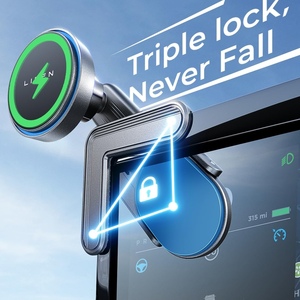 Supporto auto LISEN caricatore Wireless 15W supporto magnetico per <span class=keywords><strong>Tesla</strong></span> modello Y 3 accessori per iPhone 16 Pro Plus telefono Android - Product Image 2