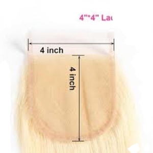 Cheveux indiens Blonde Lace Closure Cheveux humains de haute qualité - Product Image 1