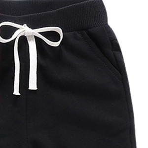 Shorts Bermuda en toile de coton rose pour homme, taille mi-haute élastique, couleur unie, tricoté, respirant, poches, 220g, logo frontal - Product Image 5